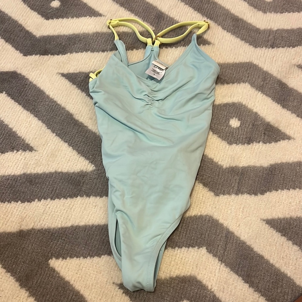 Lspace girls 4 bathing suit with side caging style. Super cute!